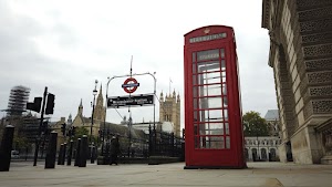Red Telephone Box at Westminster Station, London