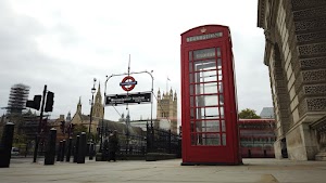 Red Telephone Box at Westminster Station, London