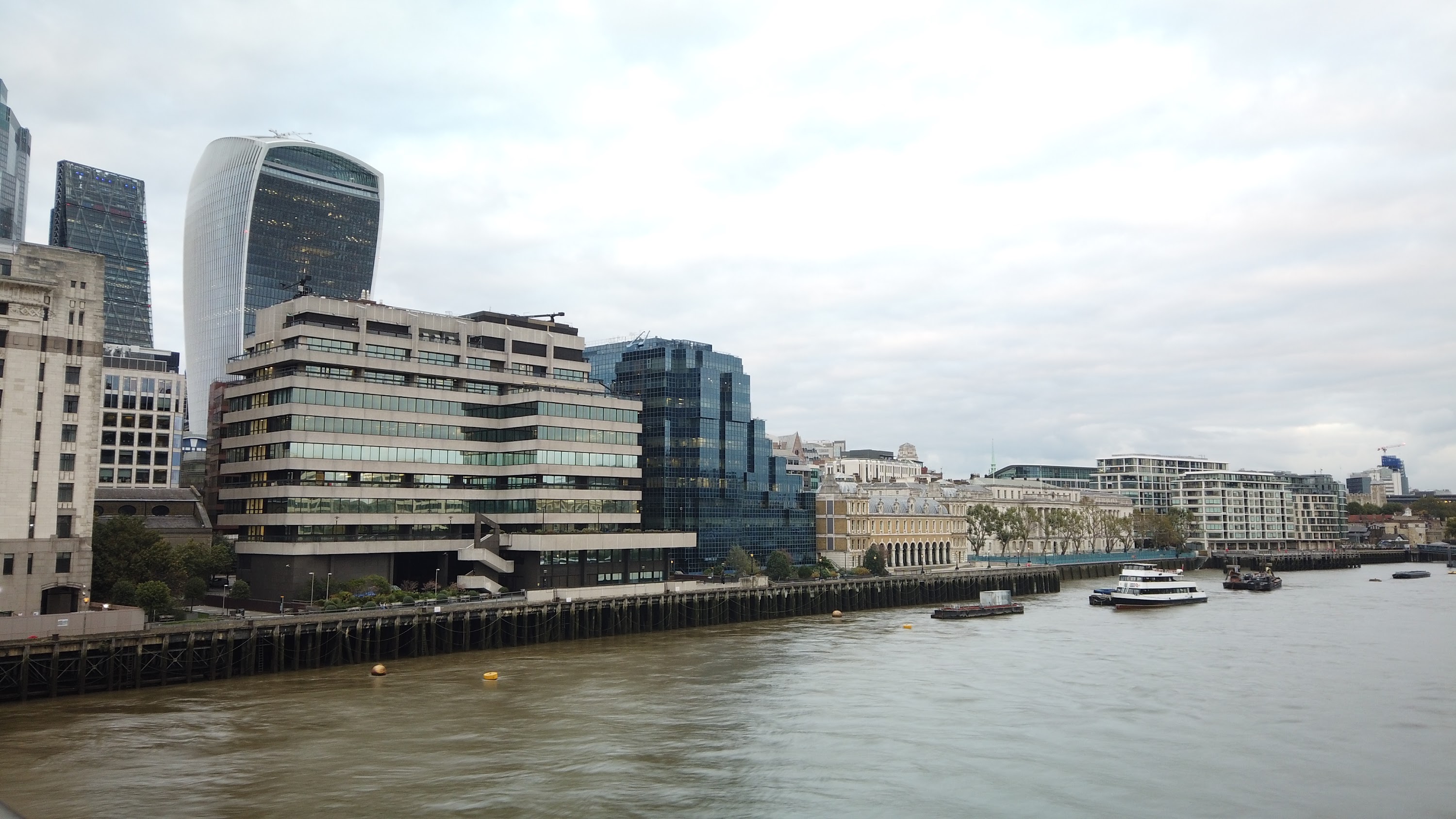 River Thames Looking East Toward Tower Bridge, London