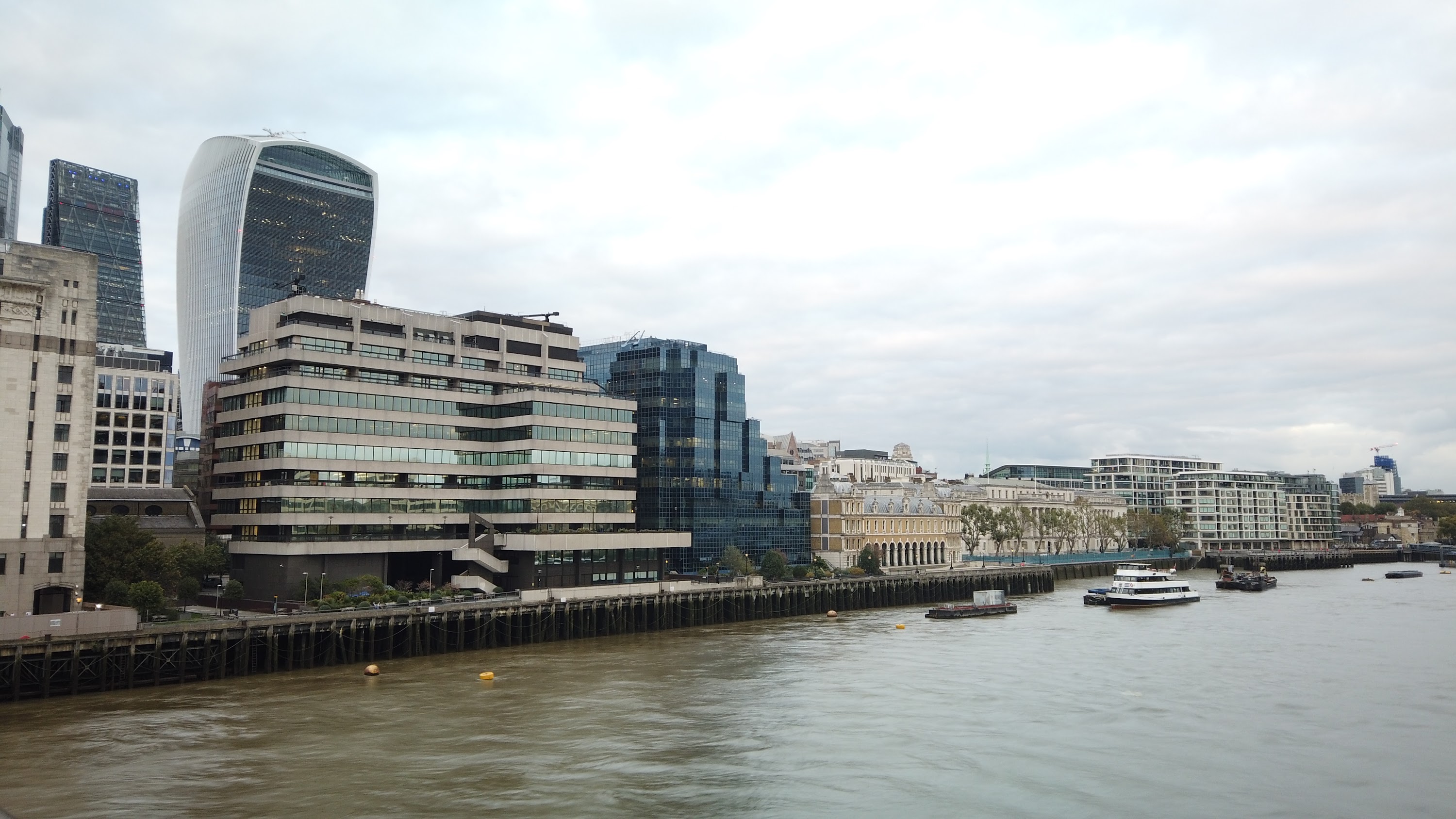 River Thames Looking East Toward Tower Bridge, London