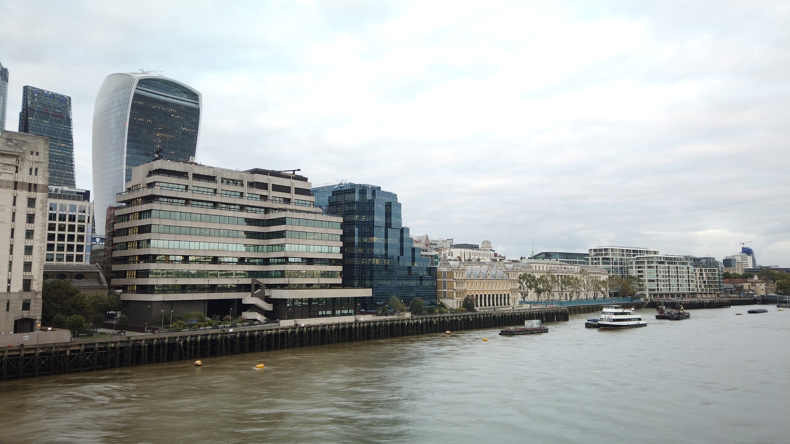 River Thames Looking East Toward Tower Bridge, London
