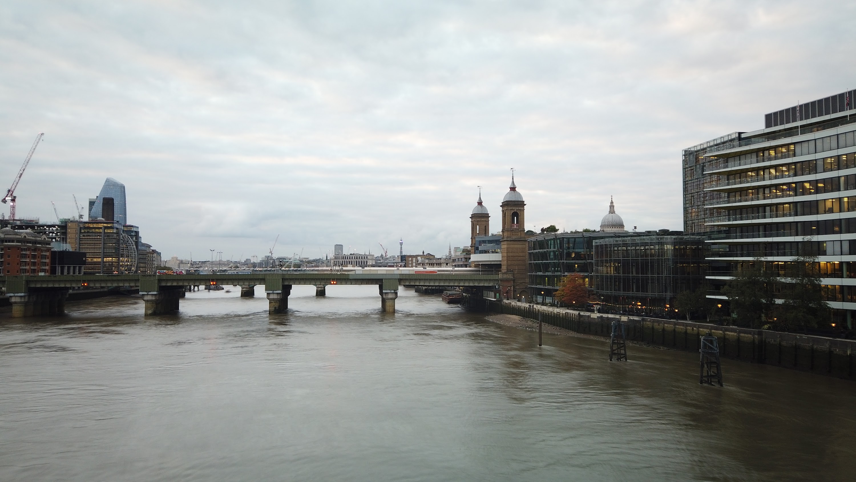 River Thames and Cannon Street Railway Bridge, London