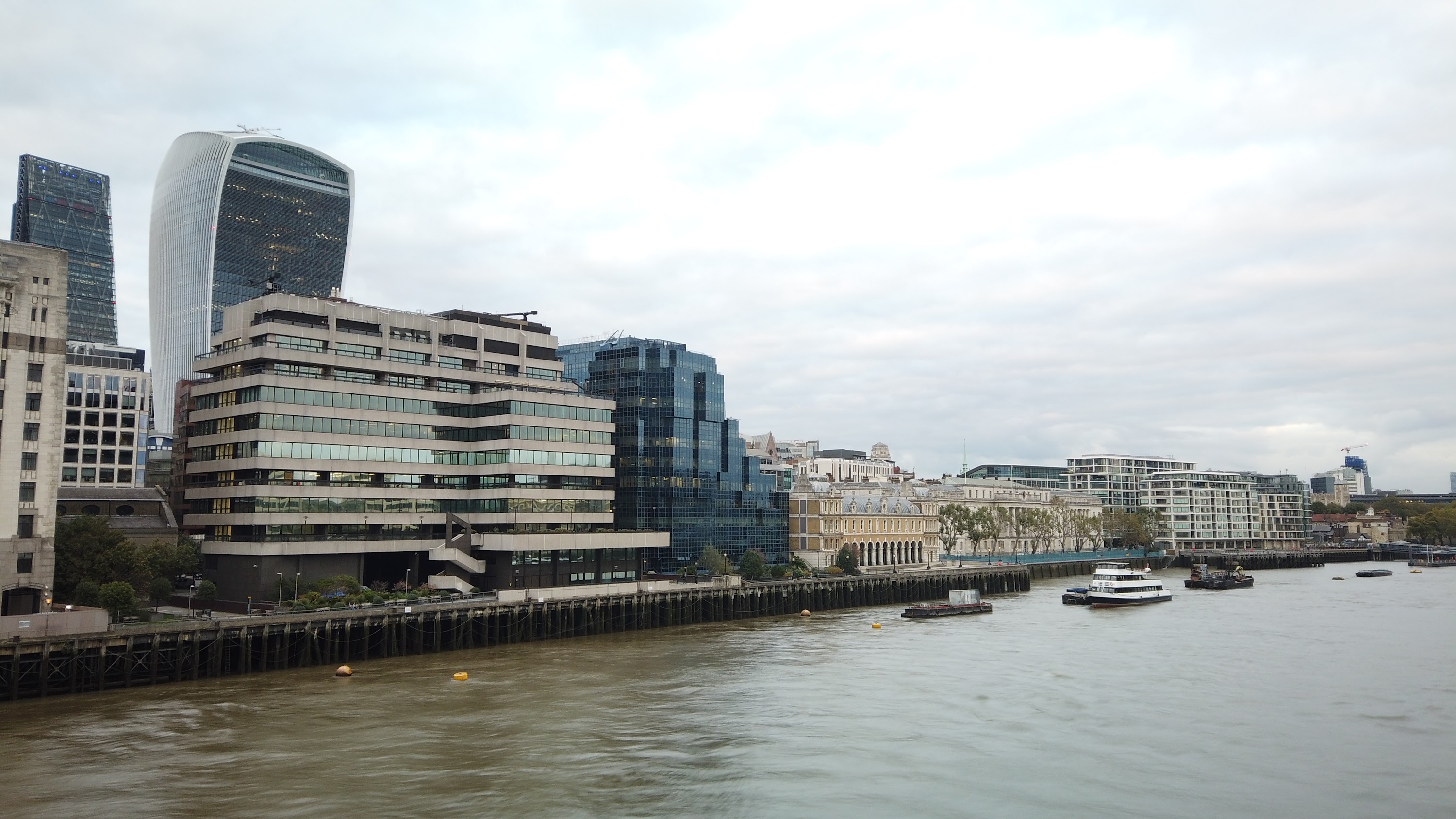 River Thames Looking East Toward Tower Bridge, London