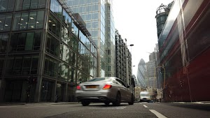 City of London Financial District Street View with The Gherkin