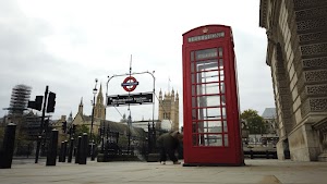 Red Telephone Box at Westminster Station, London
