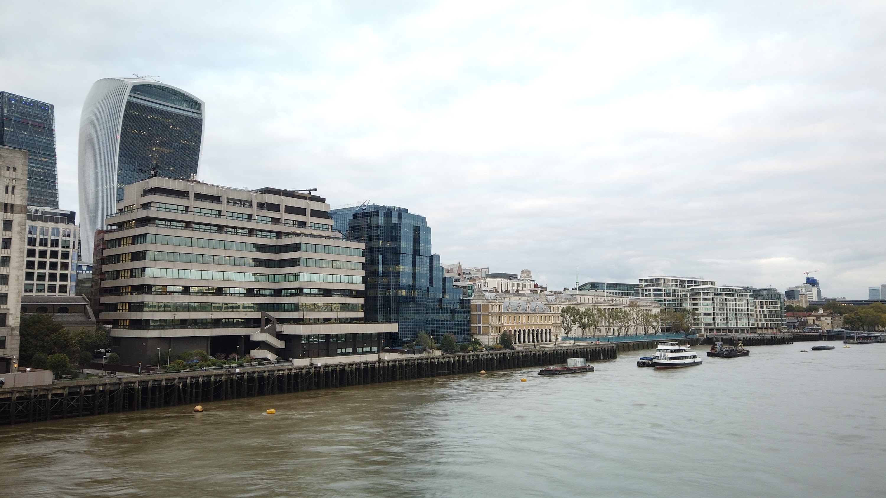 River Thames Looking East Toward Tower Bridge, London