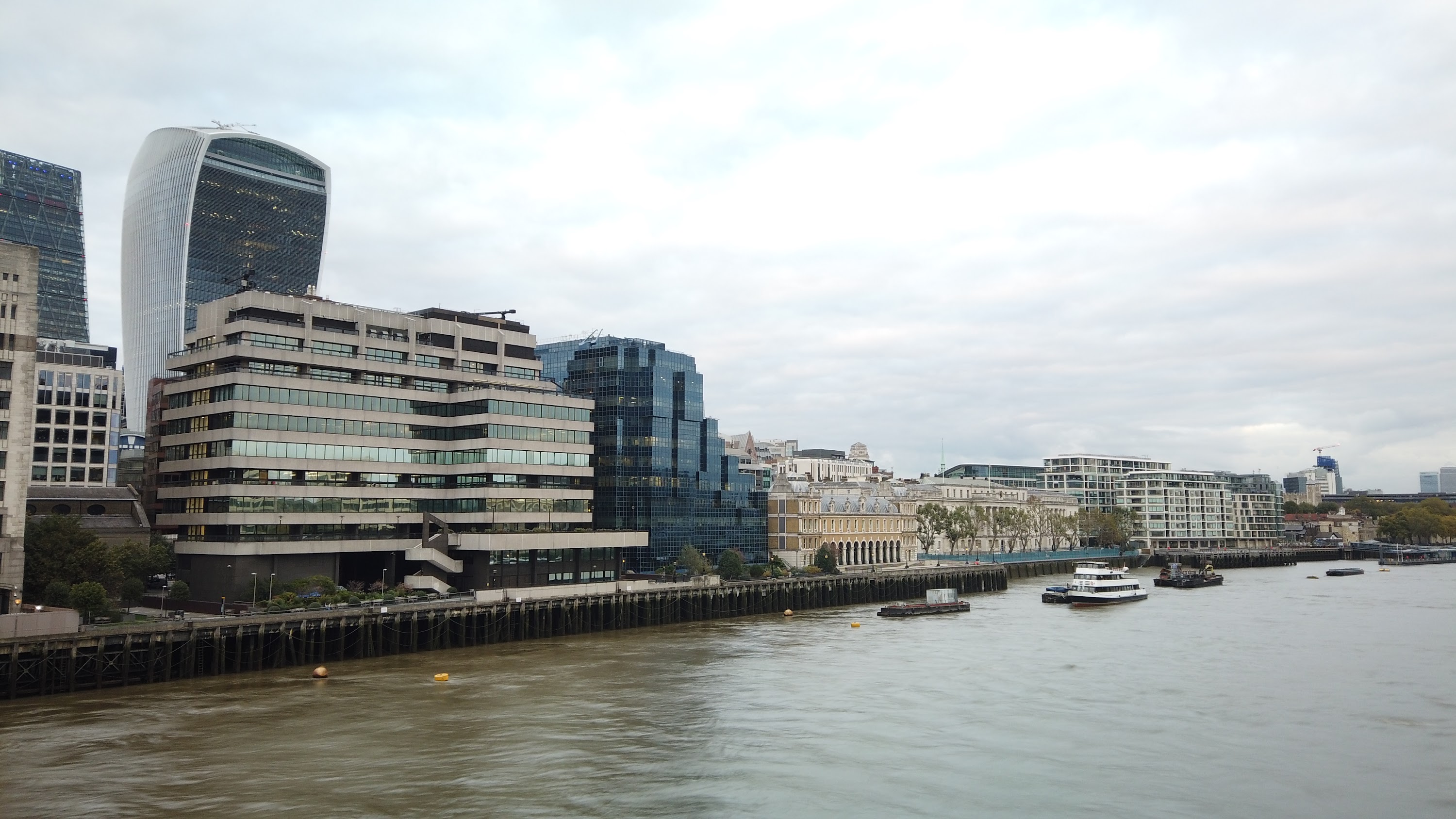 River Thames Looking East Toward Tower Bridge, London