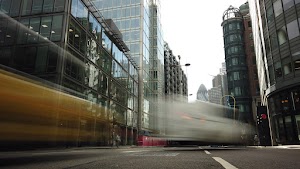 City of London Financial District Street View with The Gherkin
