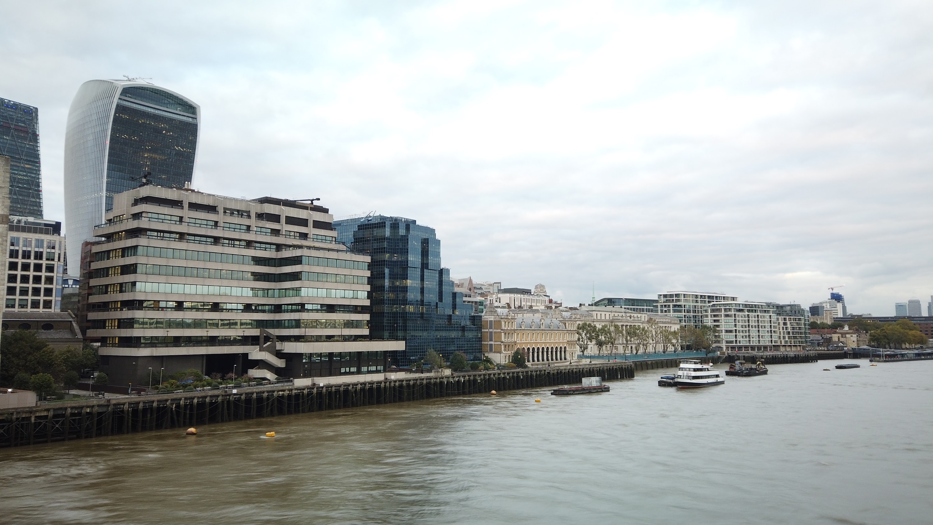 River Thames Looking East Toward Tower Bridge, London