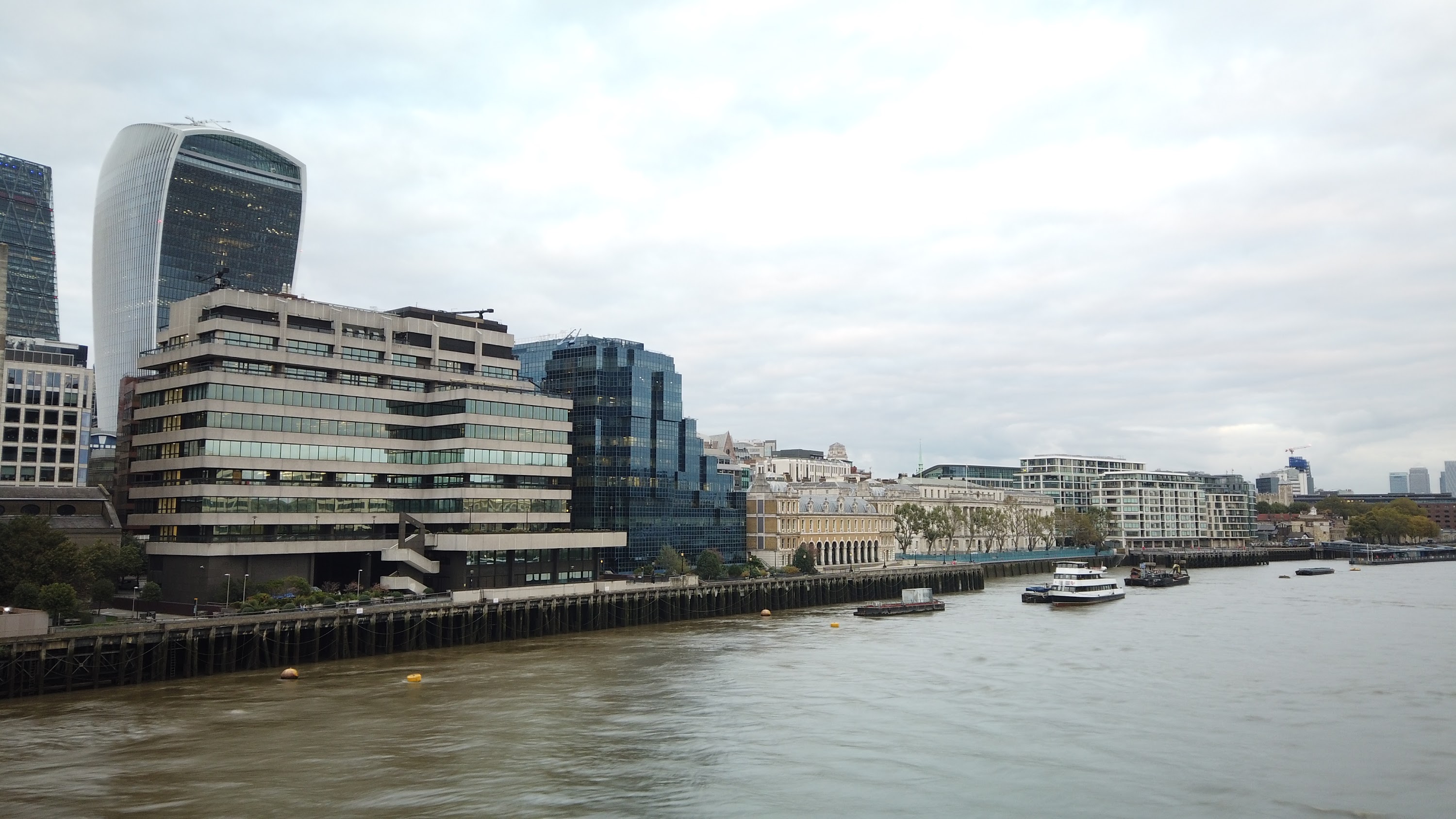 River Thames Looking East Toward Tower Bridge, London