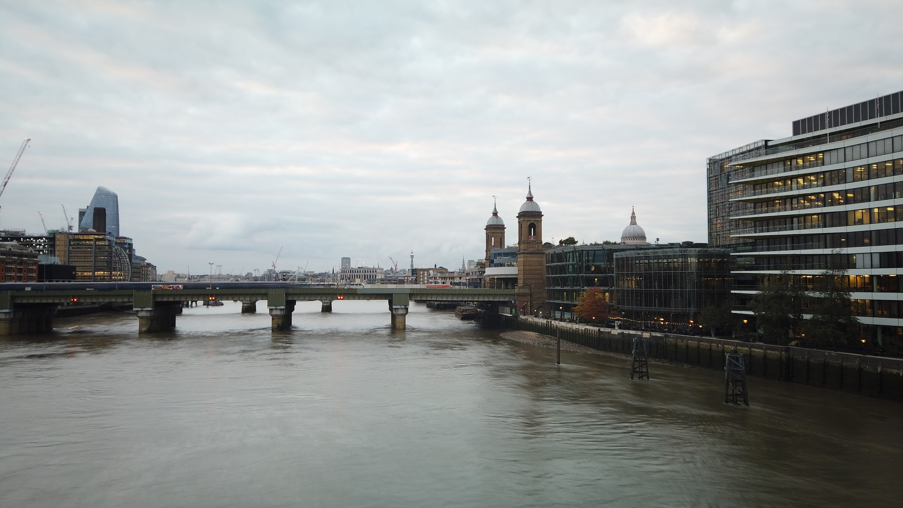 River Thames and Cannon Street Railway Bridge, London