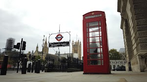 Red Telephone Box at Westminster Station, London