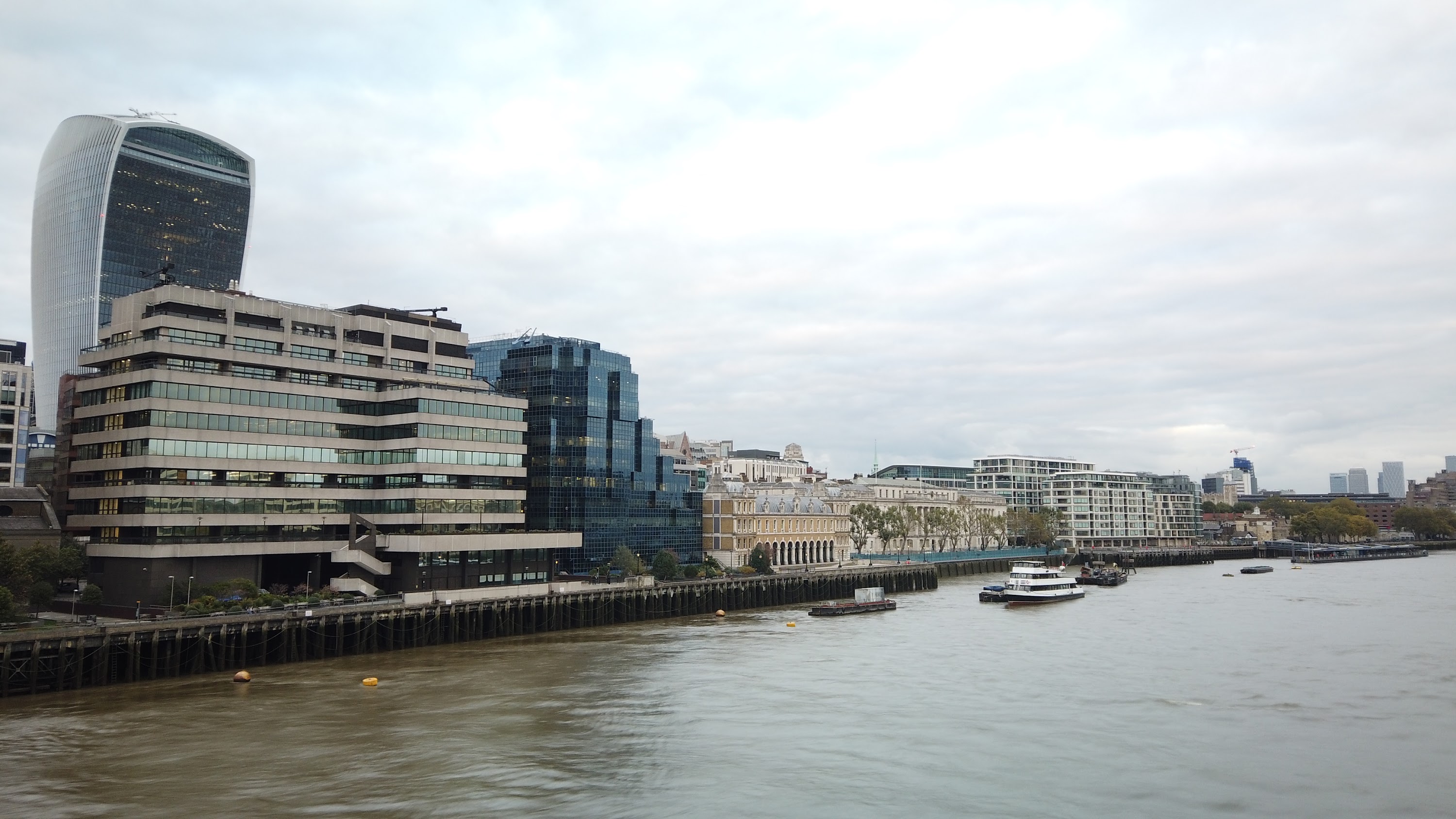 River Thames Looking East Toward Tower Bridge, London