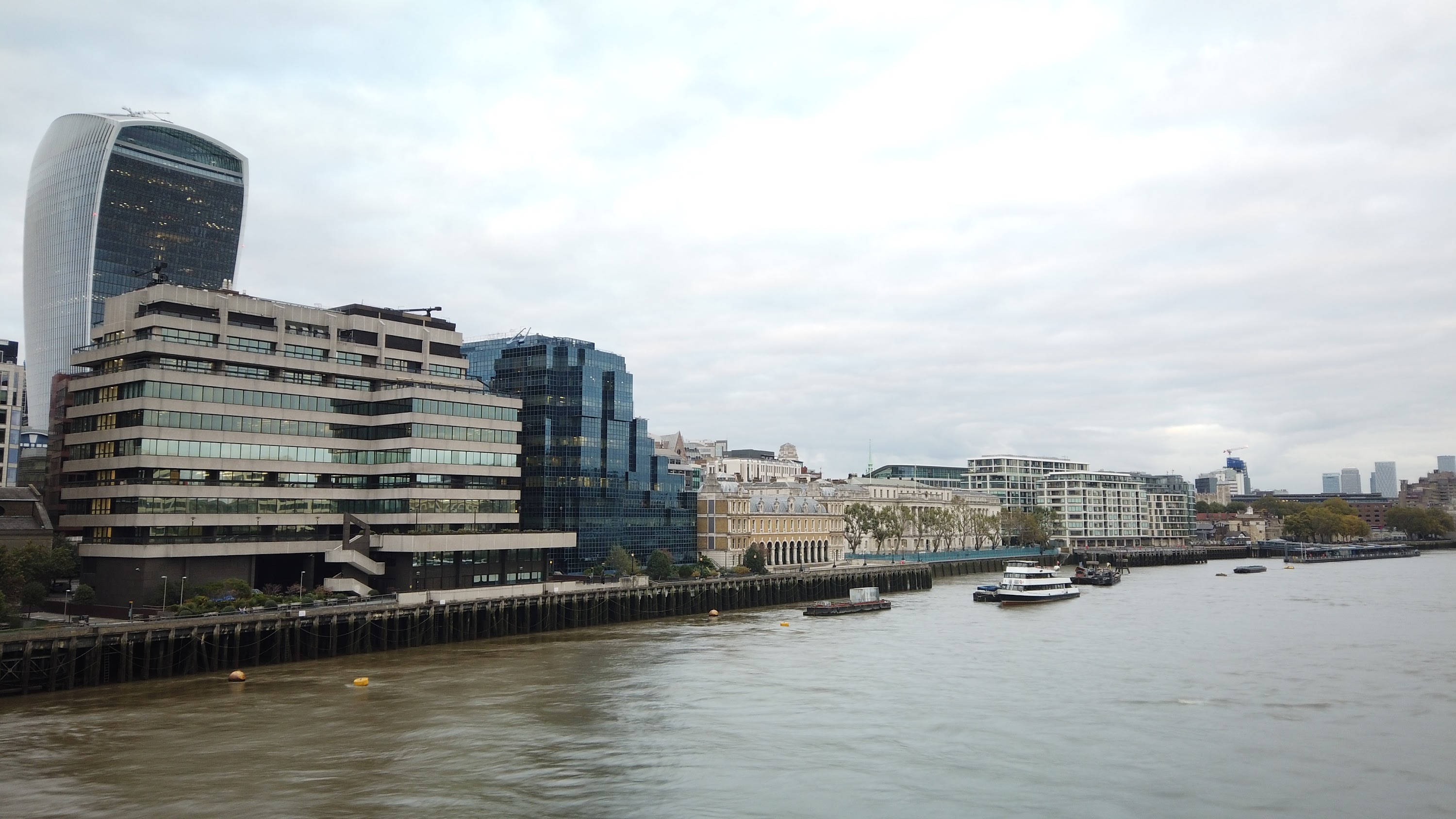 River Thames Looking East Toward Tower Bridge, London