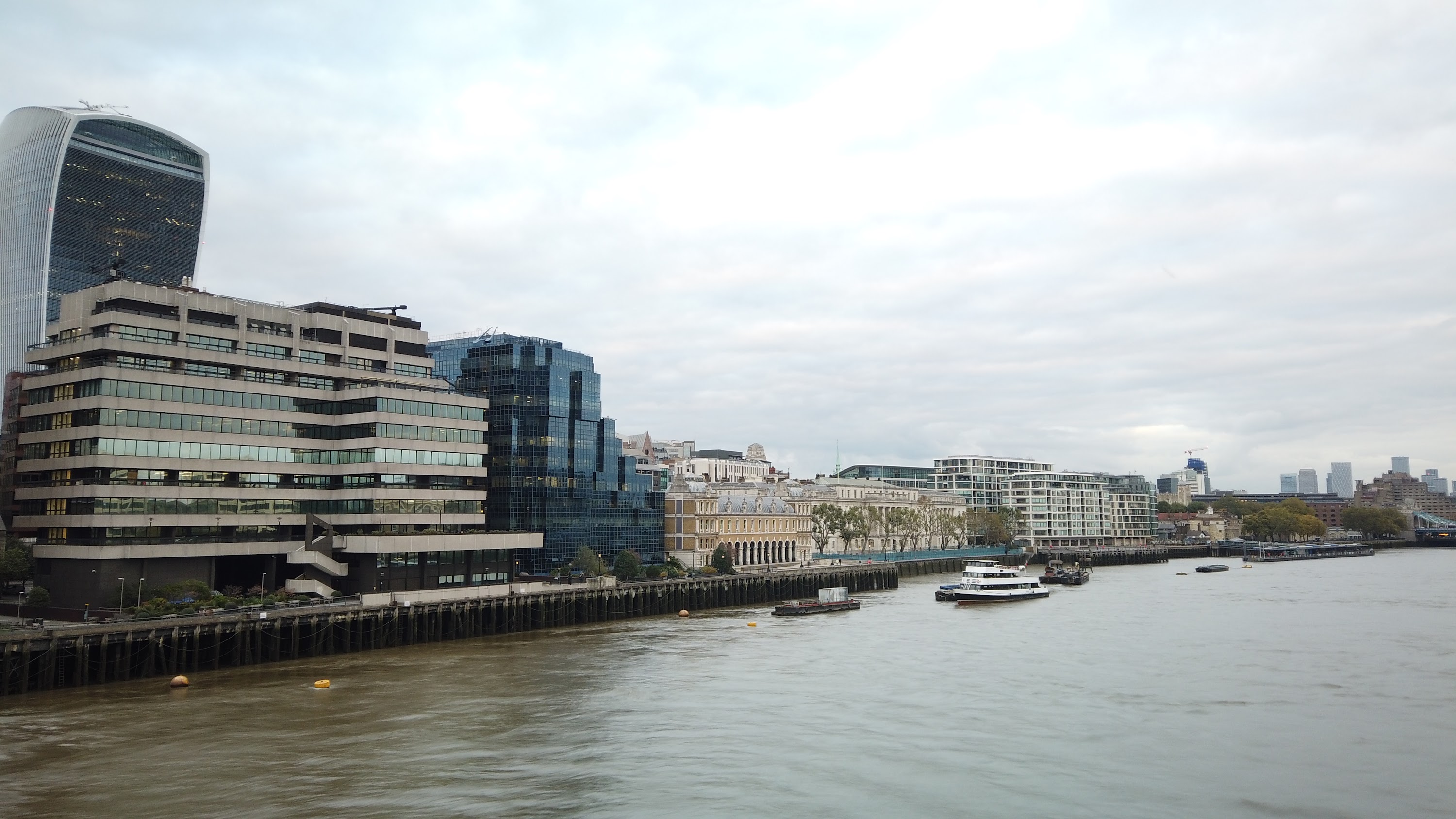 River Thames Looking East Toward Tower Bridge, London