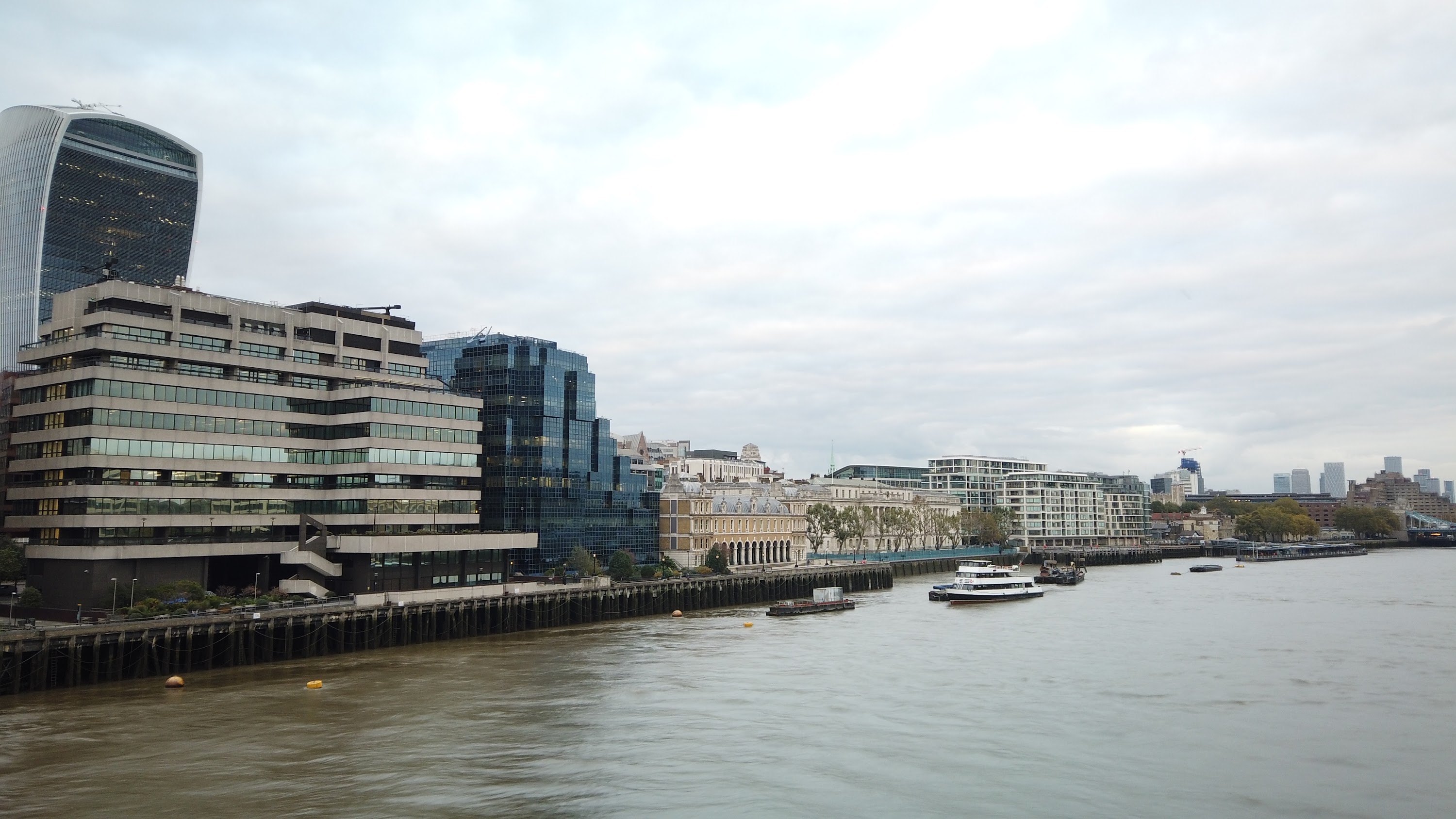 River Thames Looking East Toward Tower Bridge, London