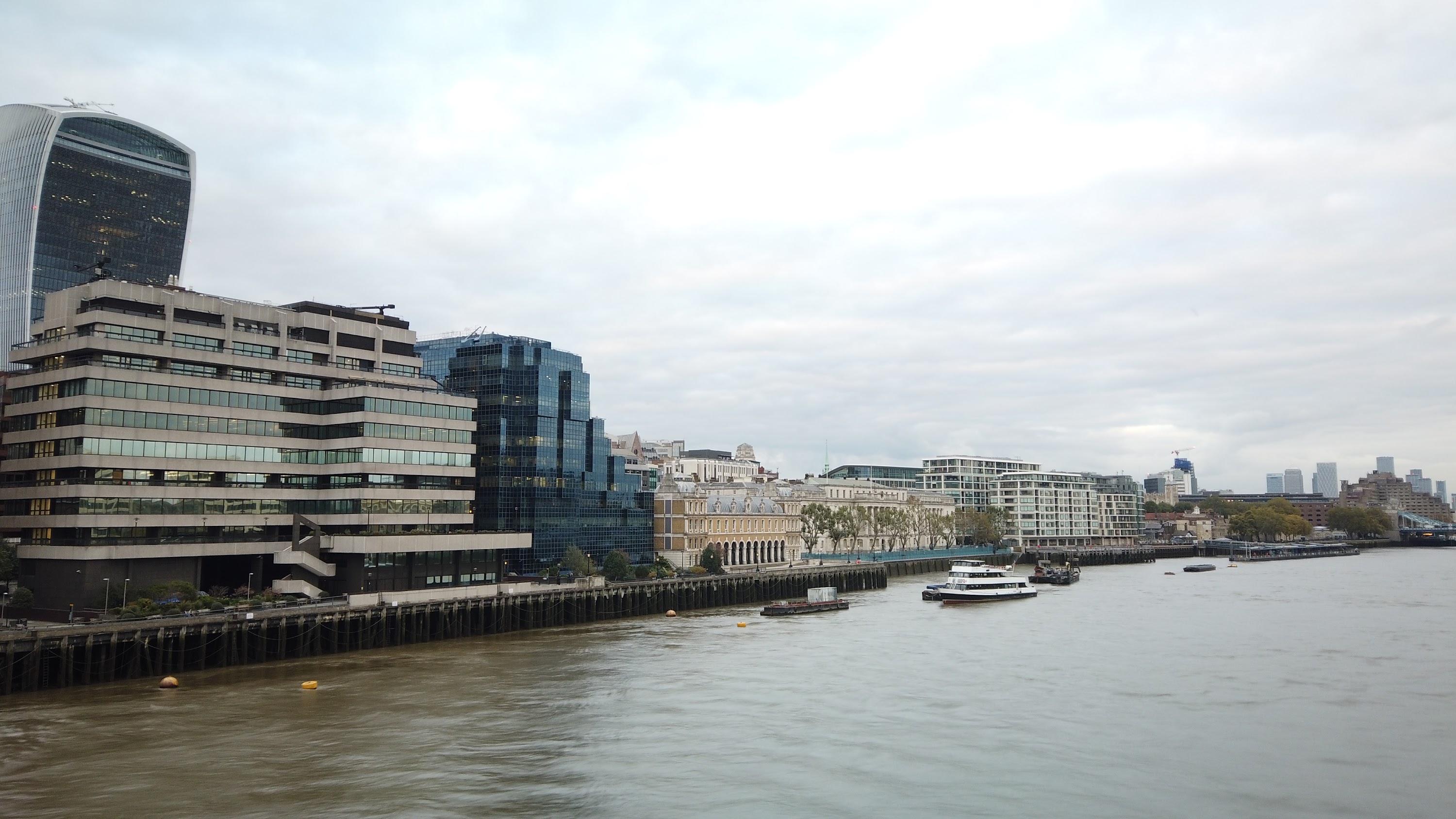River Thames Looking East Toward Tower Bridge, London