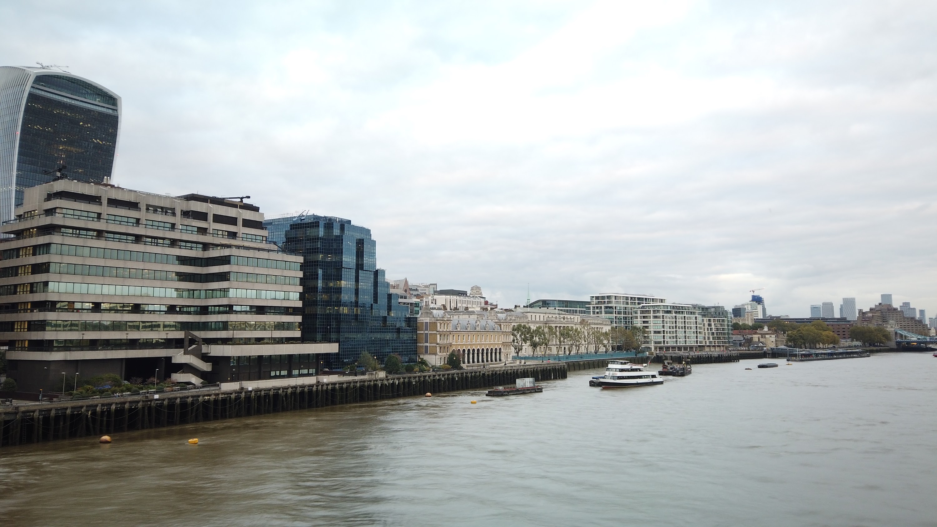 River Thames Looking East Toward Tower Bridge, London