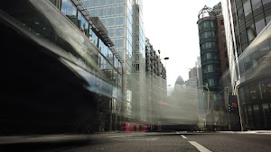 City of London Financial District Street View with The Gherkin