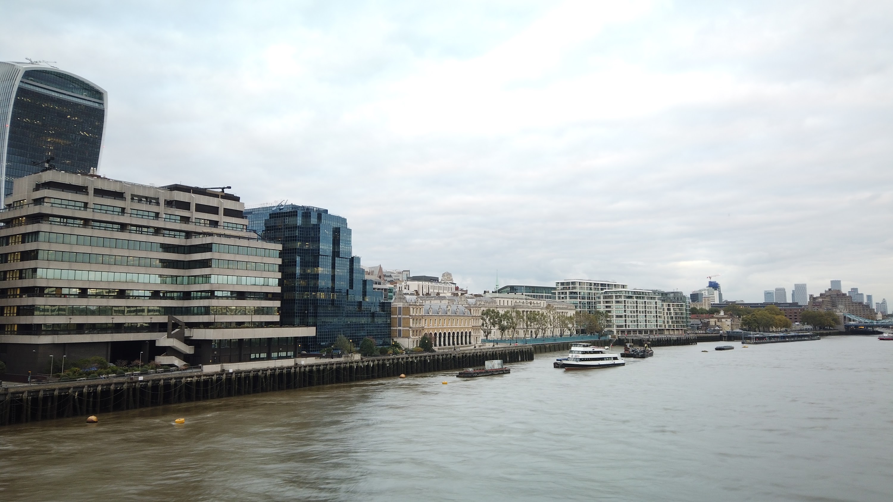 River Thames Looking East Toward Tower Bridge, London