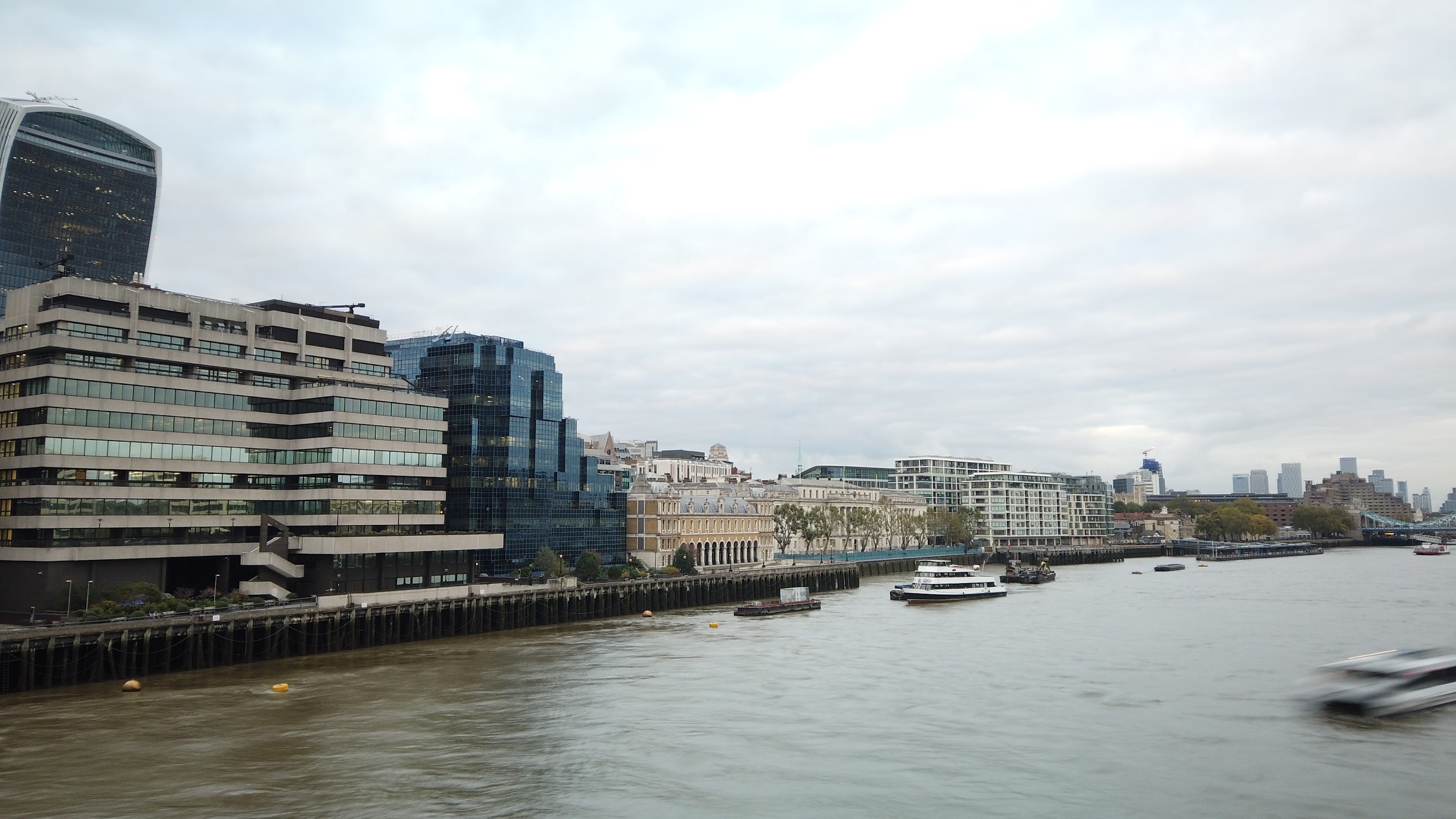River Thames Looking East Toward Tower Bridge, London