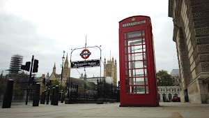 Red Telephone Box at Westminster Station, London