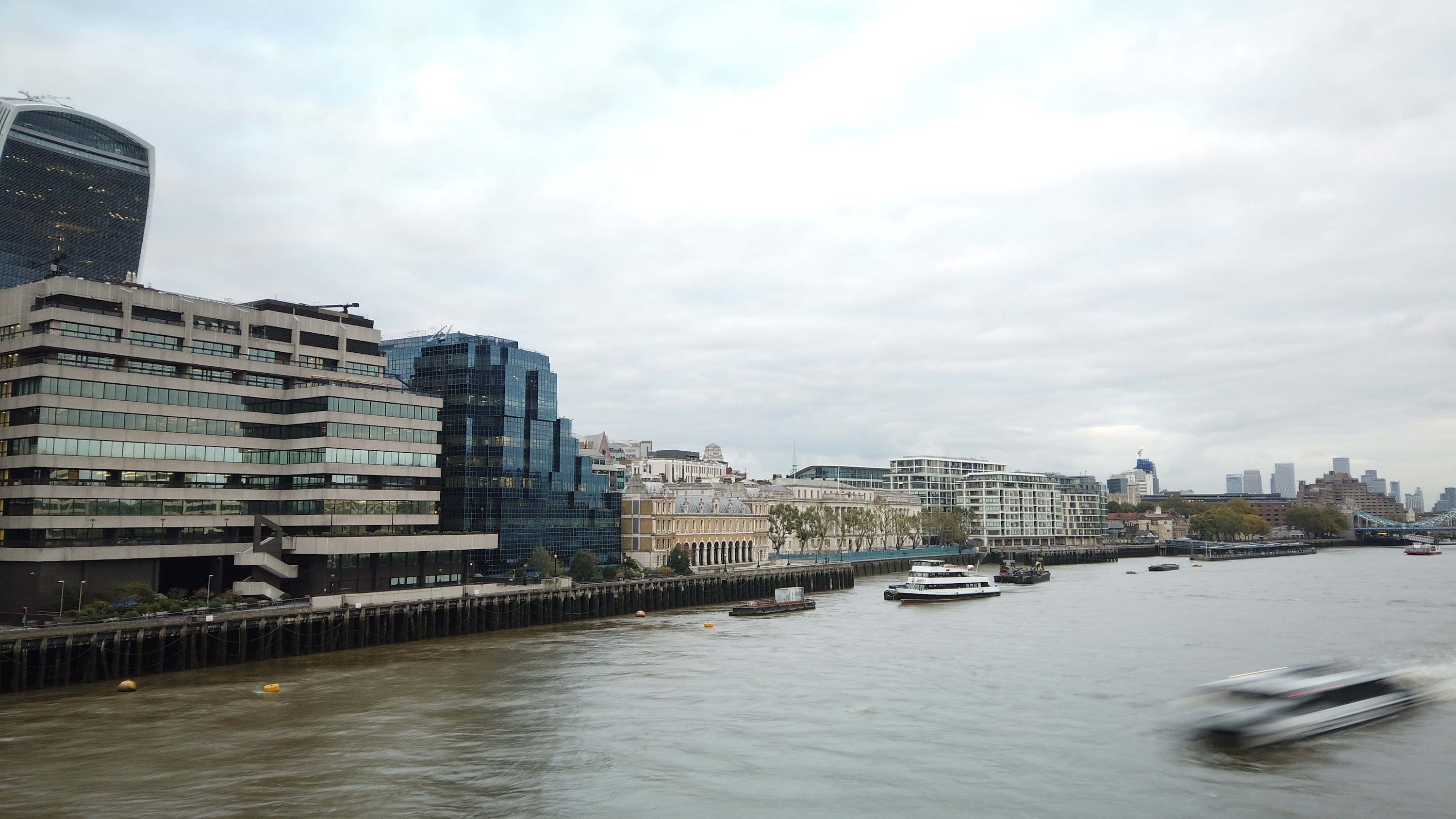 River Thames Looking East Toward Tower Bridge, London
