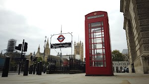 Red Telephone Box at Westminster Station, London