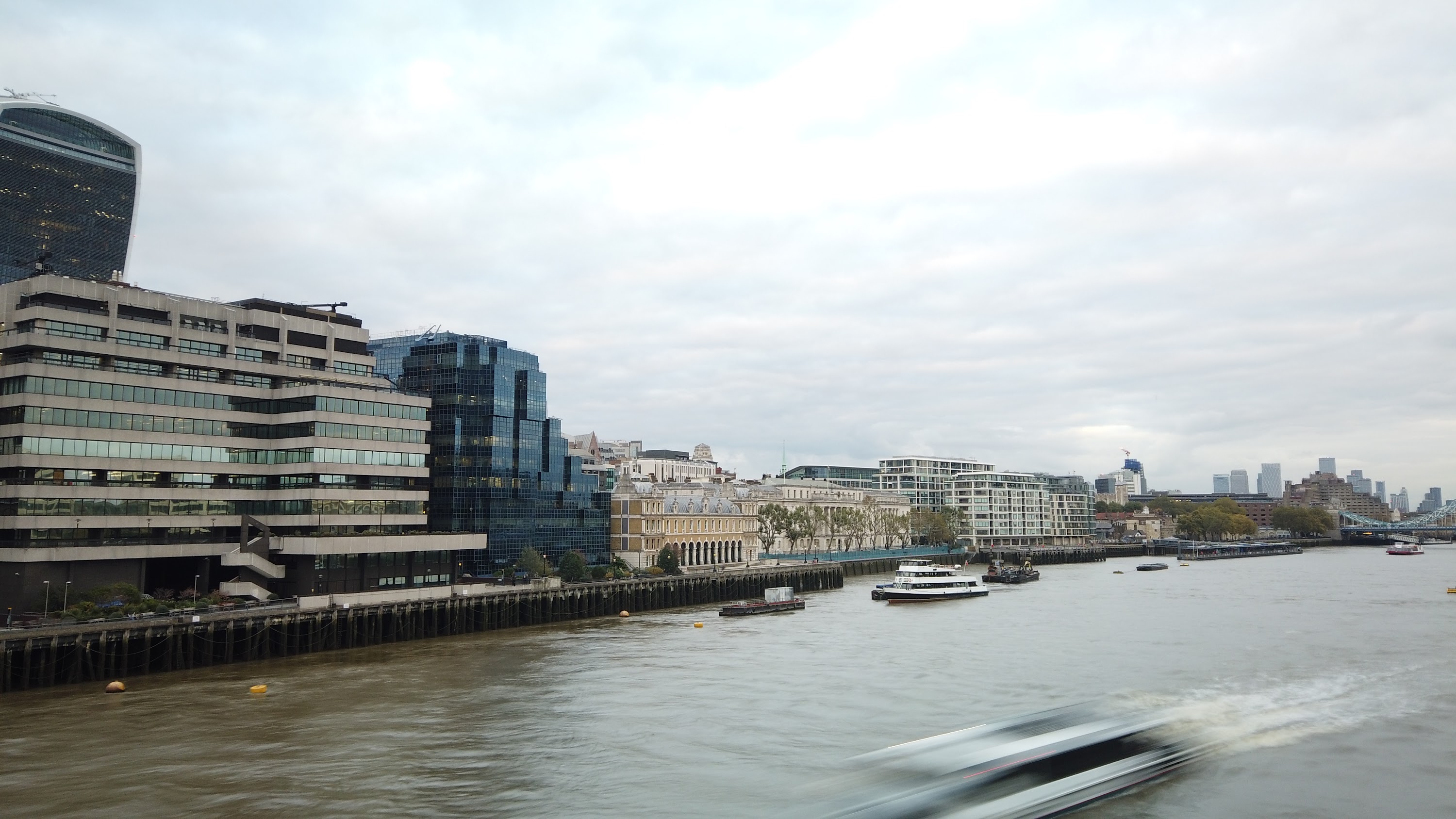 River Thames Looking East Toward Tower Bridge, London