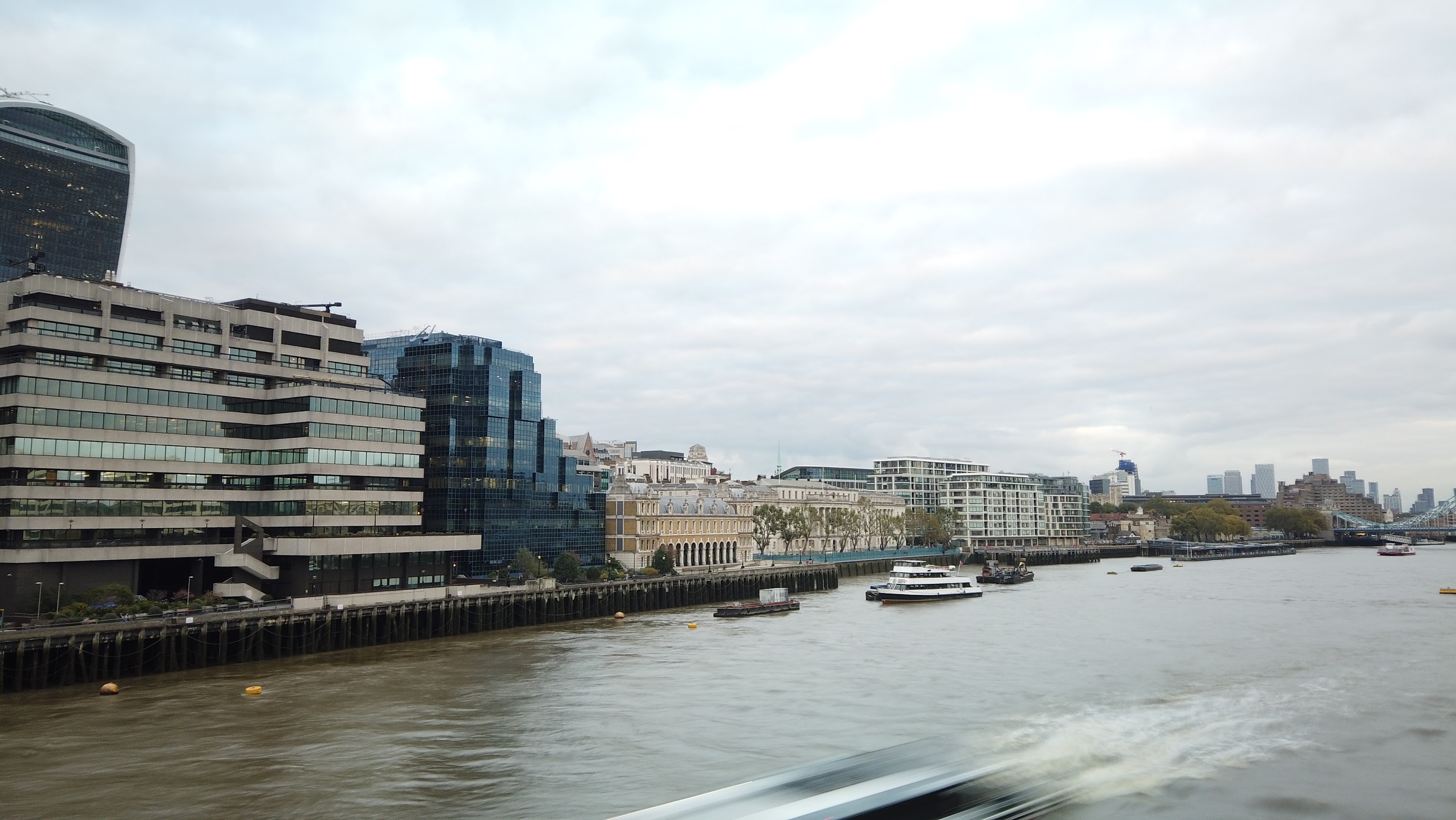 River Thames Looking East Toward Tower Bridge, London