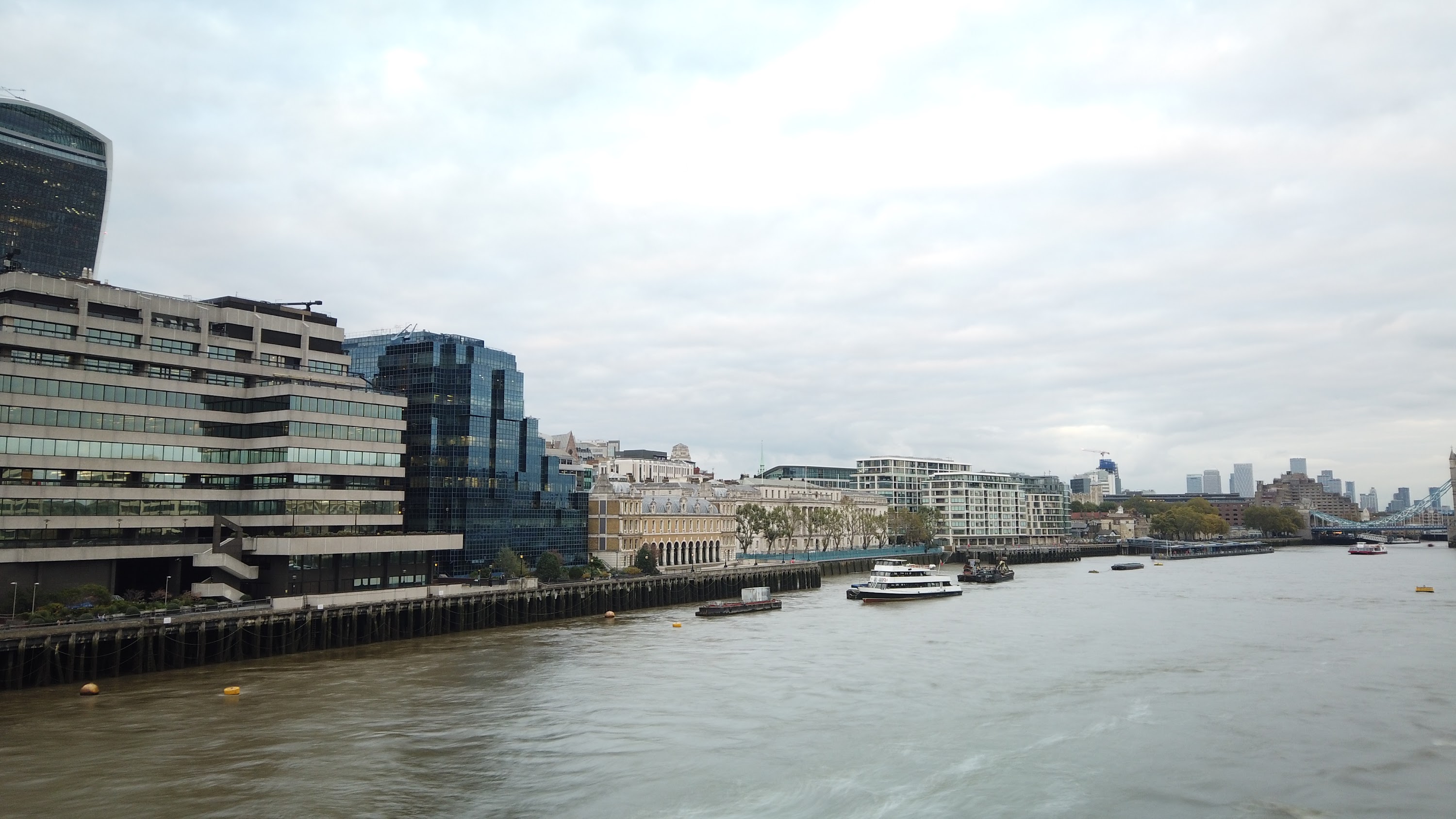 River Thames Looking East Toward Tower Bridge, London