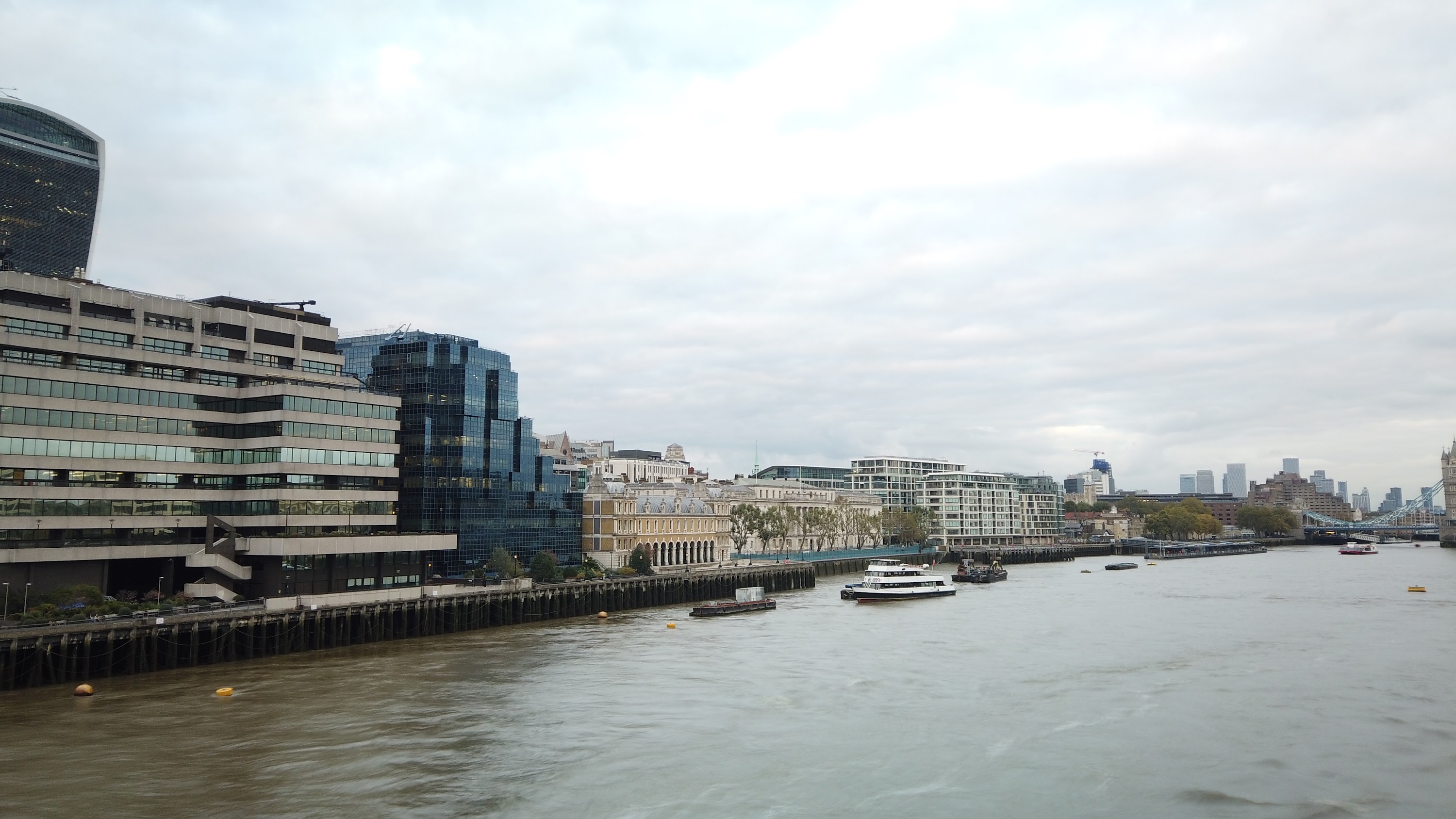 River Thames Looking East Toward Tower Bridge, London
