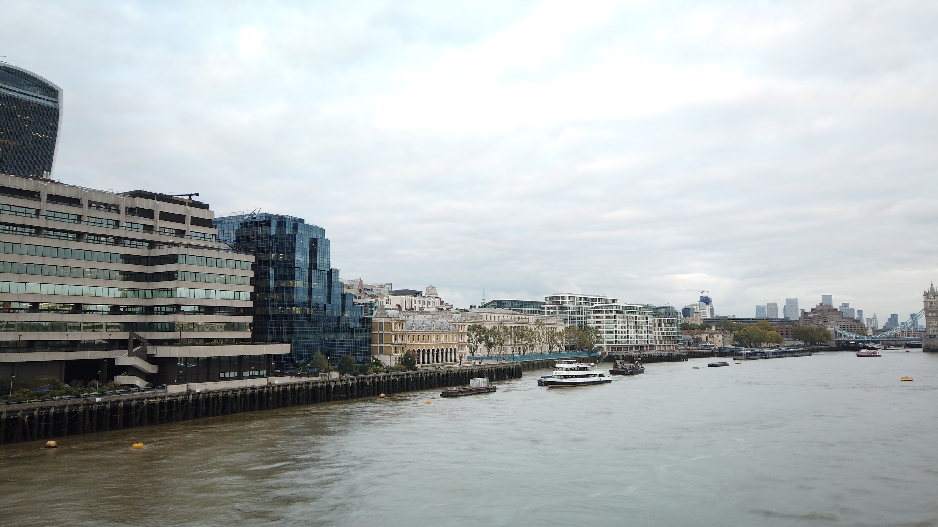 River Thames Looking East Toward Tower Bridge, London