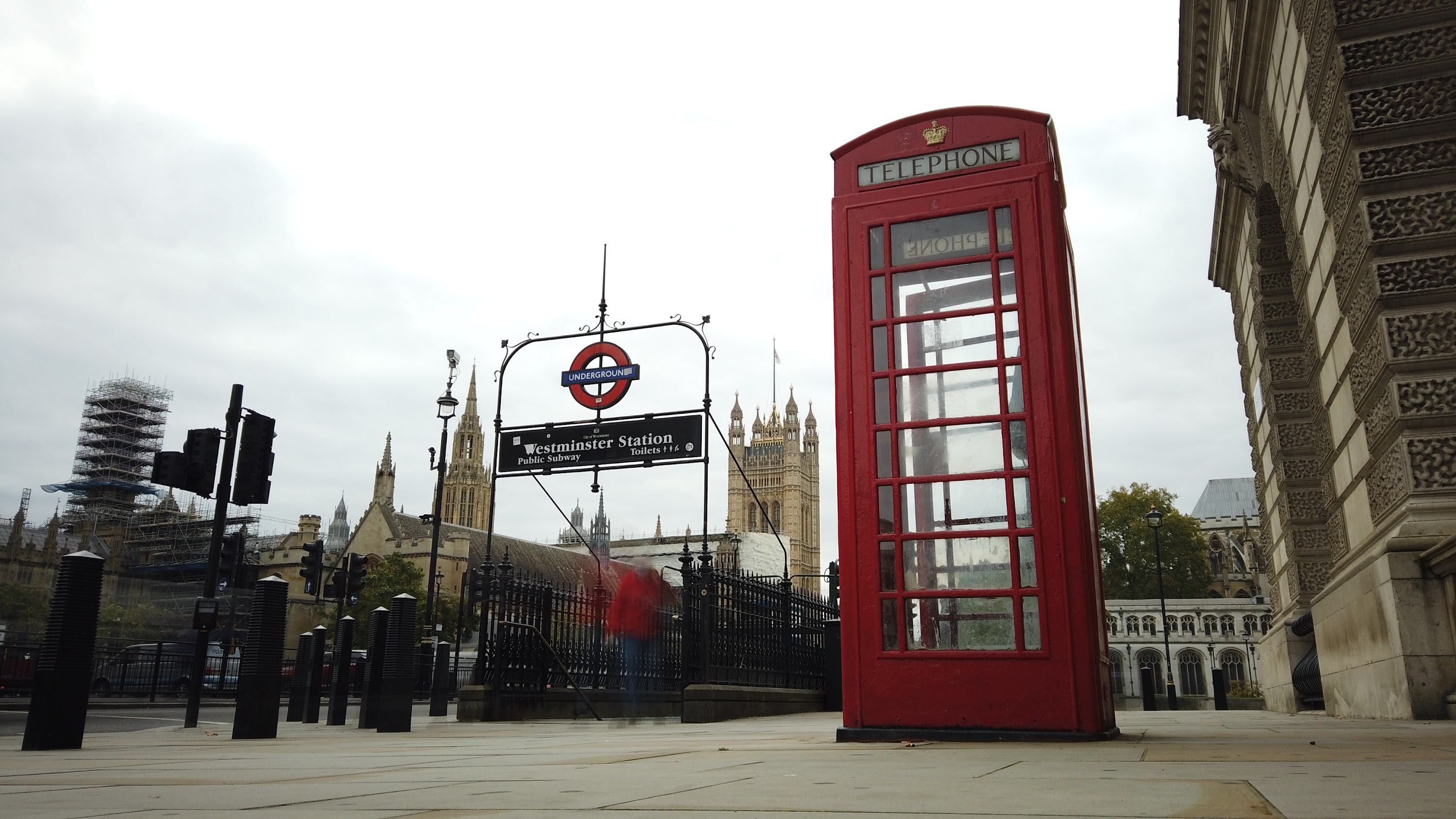 Red Telephone Box at Westminster Station, London