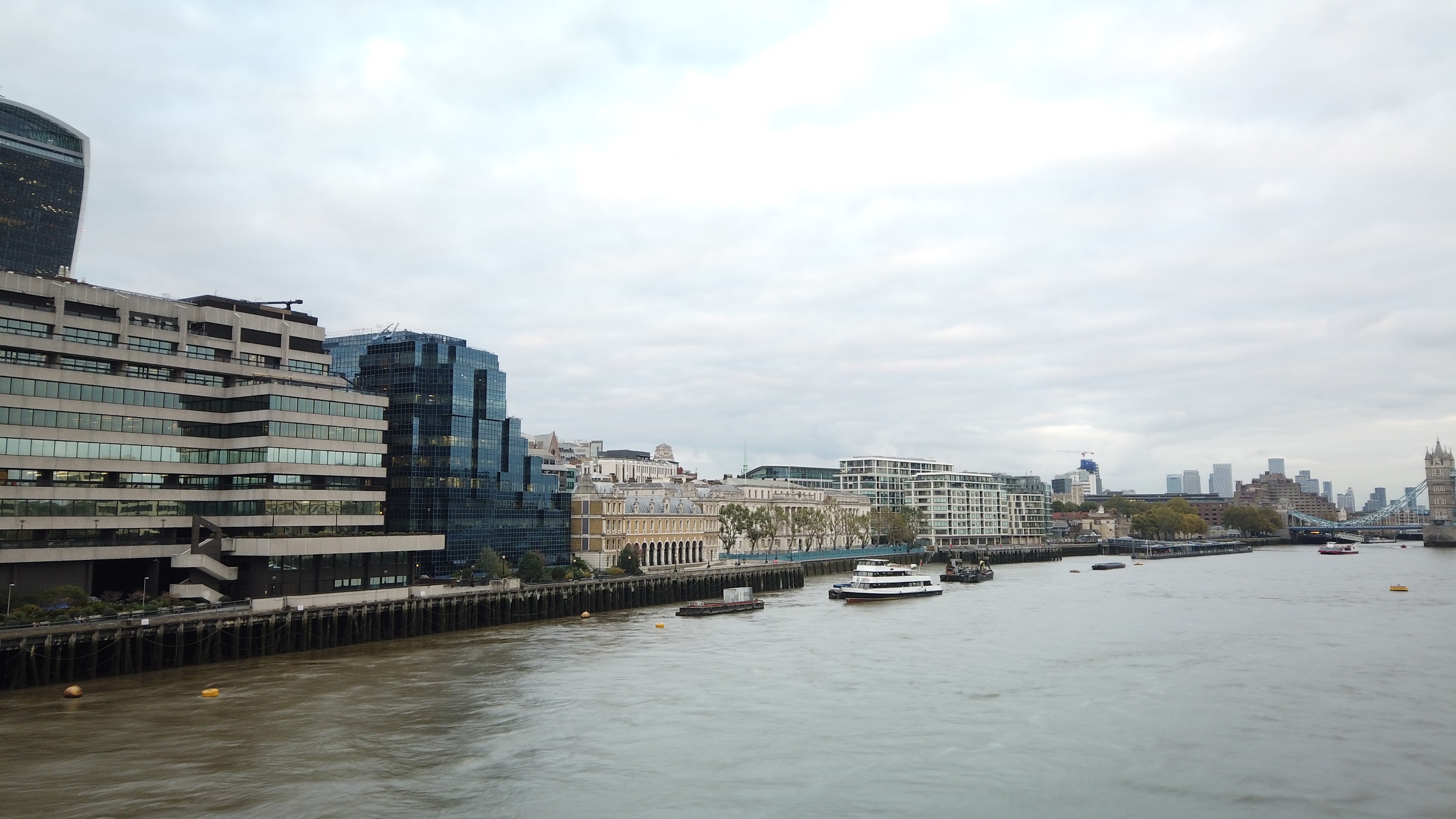 River Thames Looking East Toward Tower Bridge, London