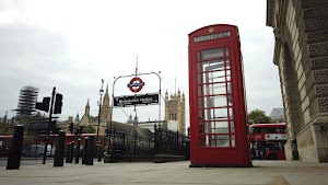 Red Telephone Box at Westminster Station, London