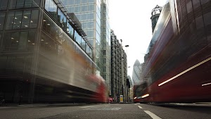 City of London Financial District Street View with The Gherkin