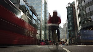 City of London Financial District Street View with The Gherkin