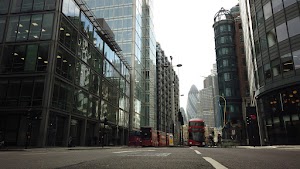 City of London Financial District Street View with The Gherkin