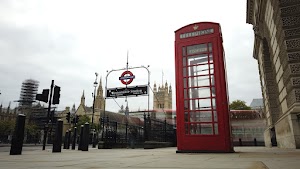 Red Telephone Box at Westminster Station, London