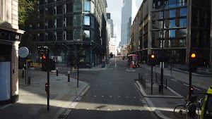 City of London Bus Lane — Buses & Cycles Only Sign