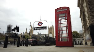 Red Telephone Box at Westminster Station, London