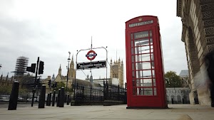 Red Telephone Box at Westminster Station, London
