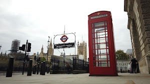 Red Telephone Box at Westminster Station, London