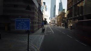 City of London Bus Lane — Buses & Cycles Only Sign
