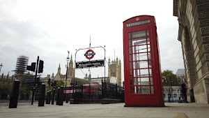 Red Telephone Box at Westminster Station, London