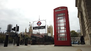 Red Telephone Box at Westminster Station, London