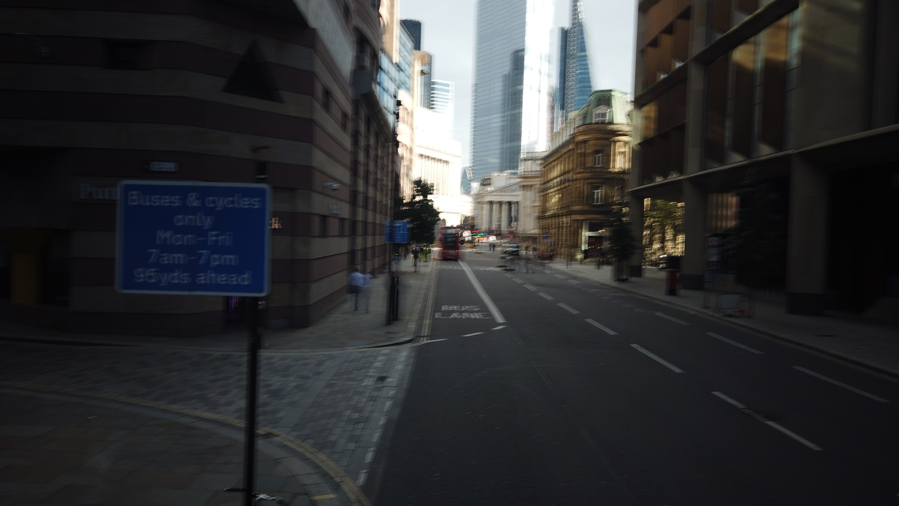 City of London Bus Lane — Buses & Cycles Only Sign
