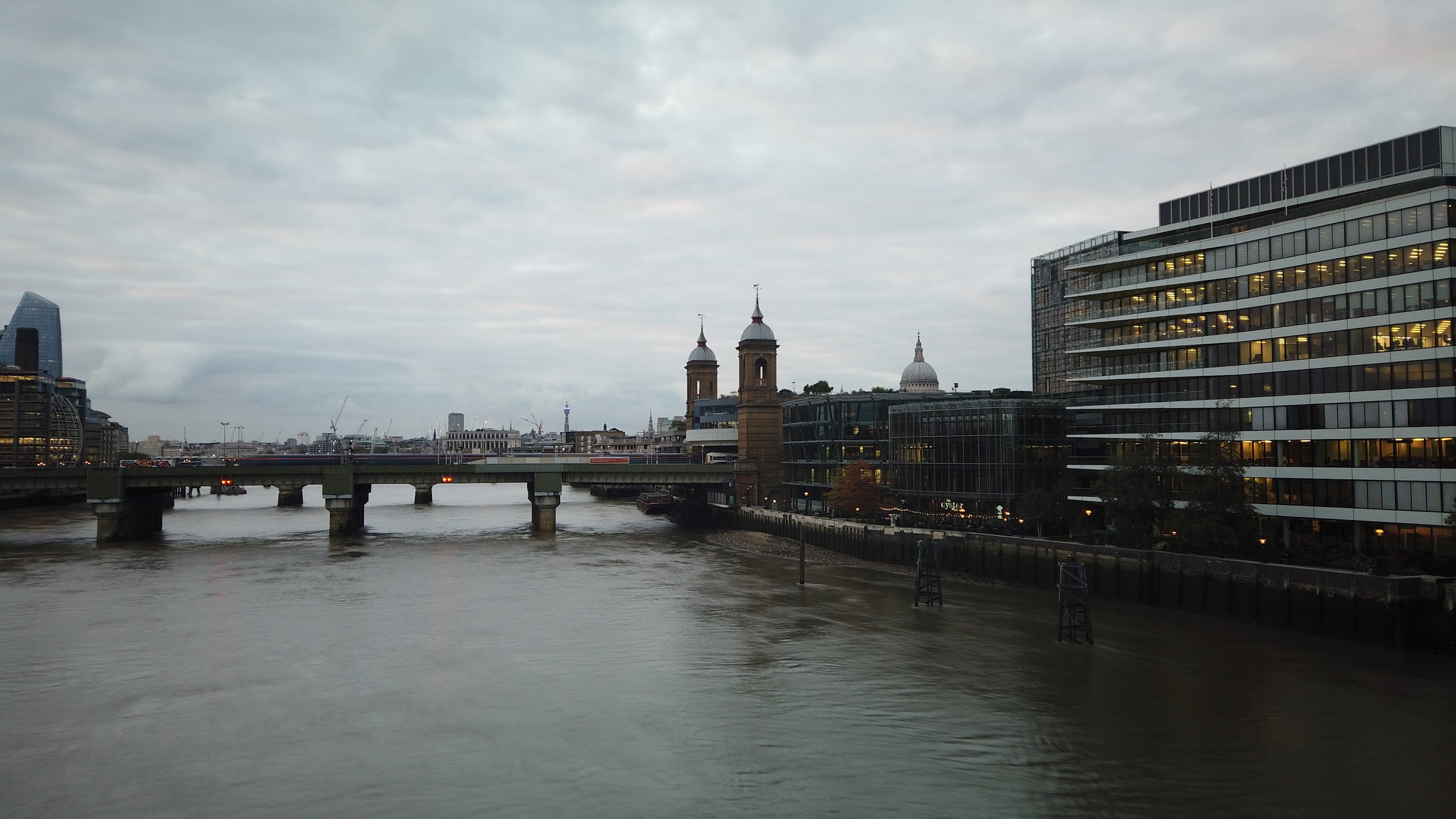 River Thames and Cannon Street Railway Bridge, London