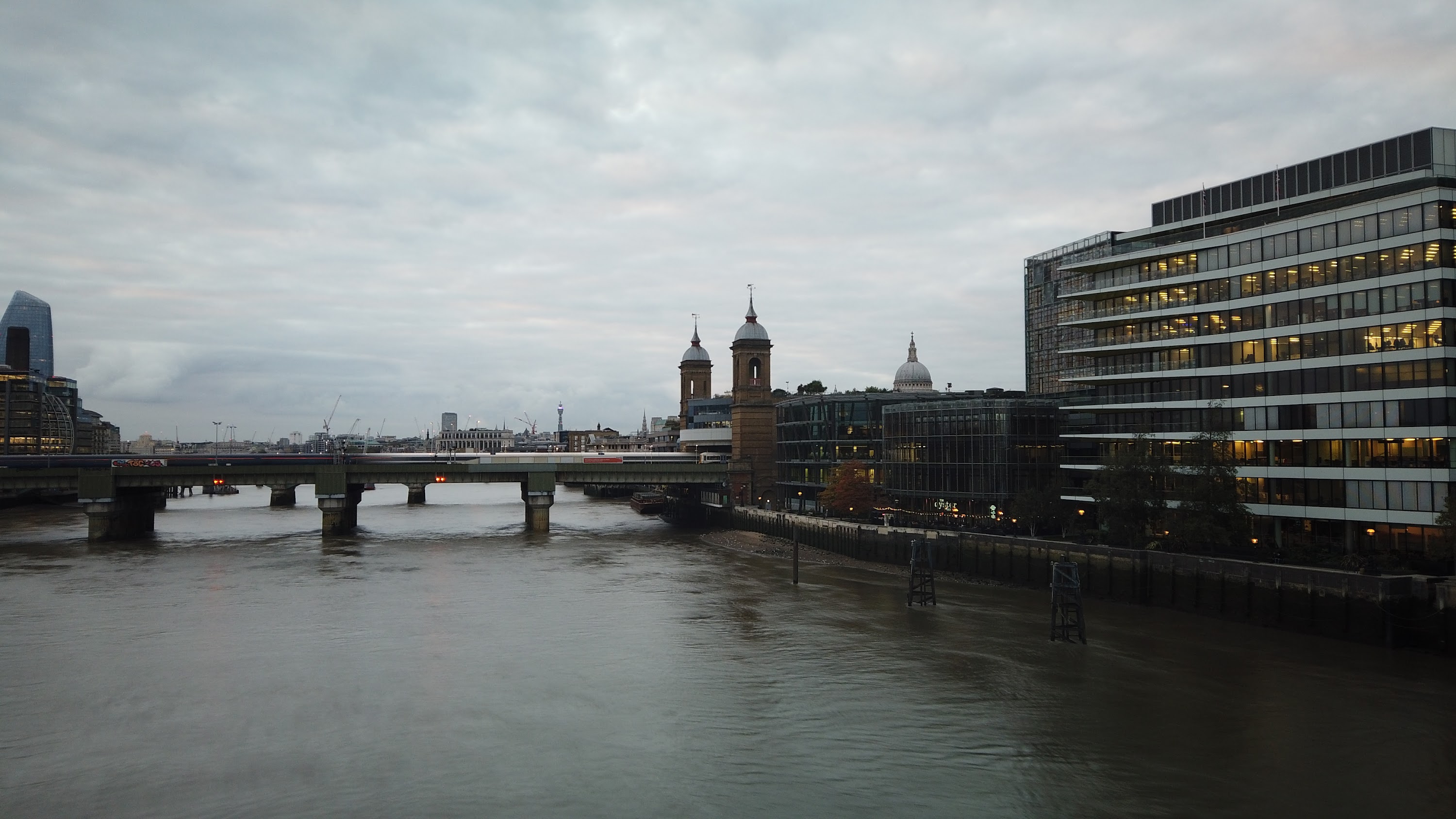 River Thames and Cannon Street Railway Bridge, London
